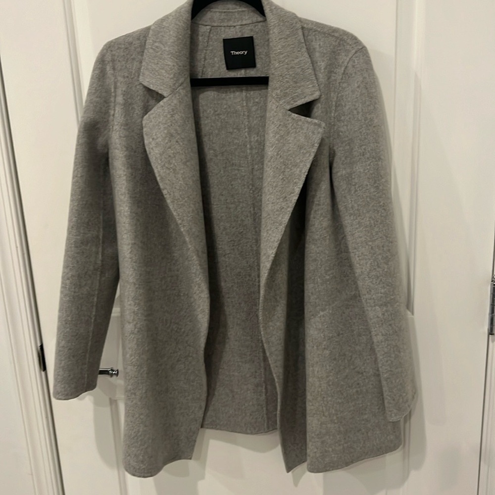 Theory Open Front Wool Blend Blazer - image 1